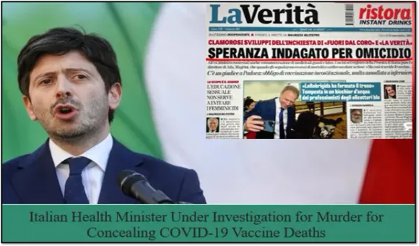 Italian Health Minister Under Investigation for Murder for Concealing COVID-19 Vaccine Deaths