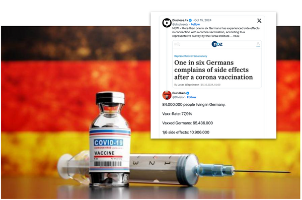 11 Million Germans, 1 In 6 (17%) Are Complaining Of Covid Vaccine Side Effects | The Dead Are Not In This Number Because They Can't Complain