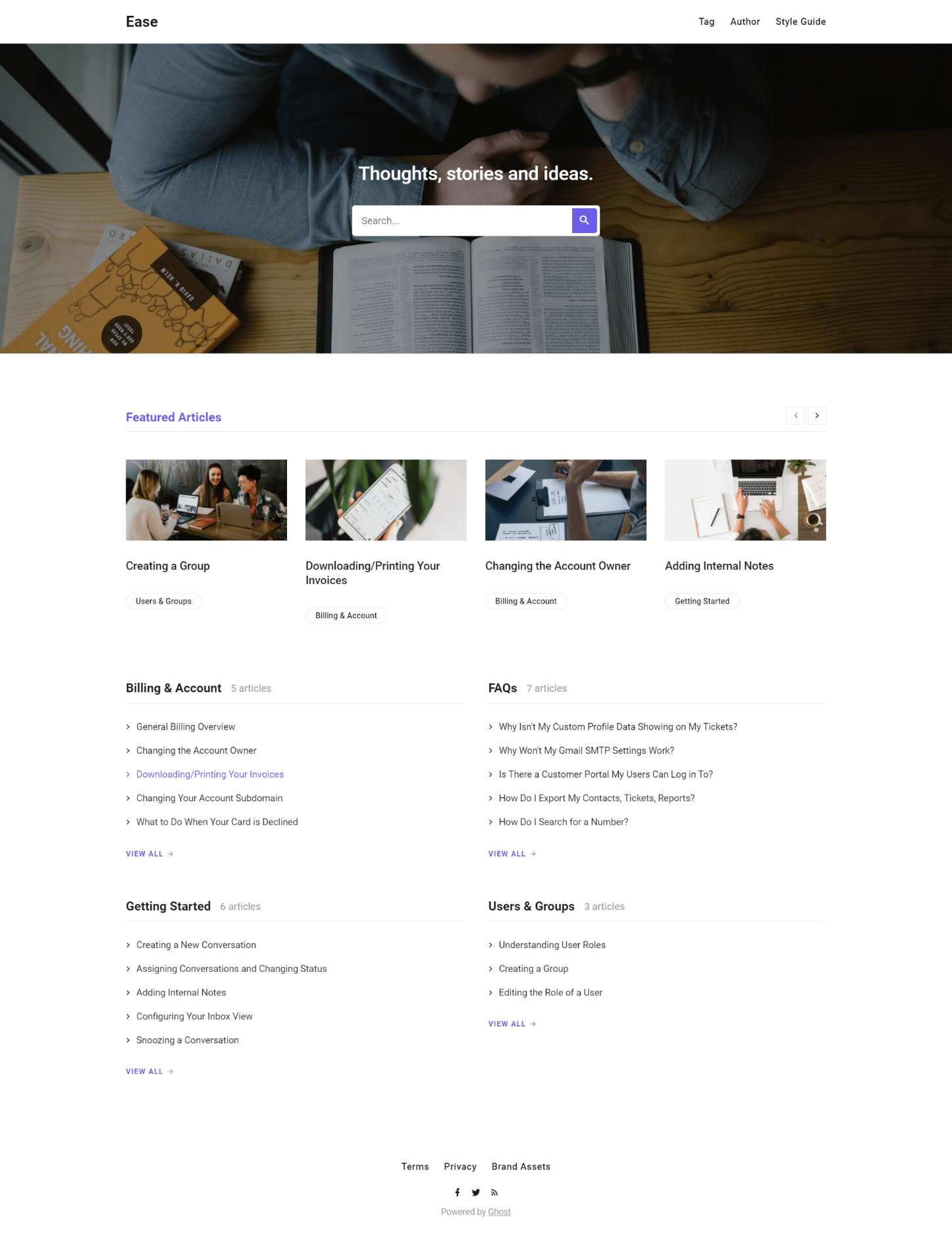 Ease theme looks familiar to devs.