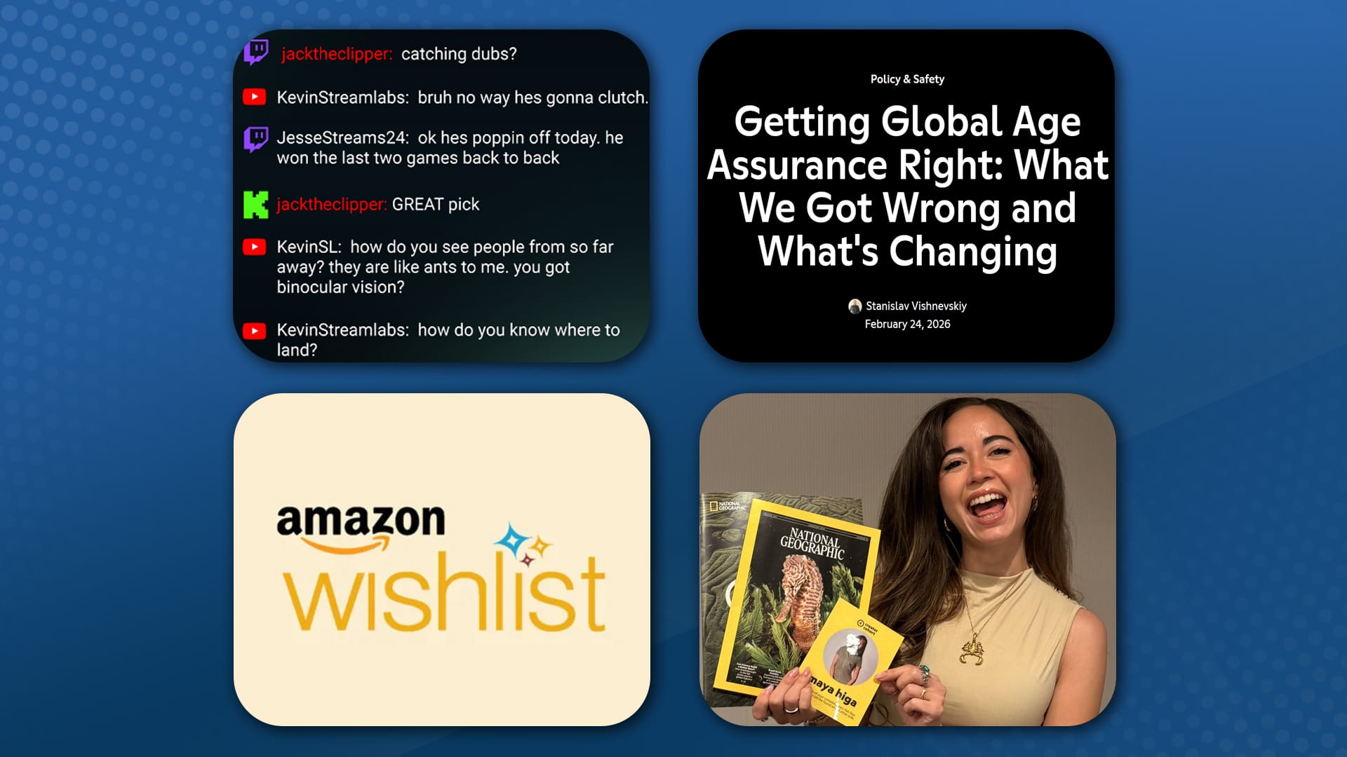 Twitch Allows Combined Chat, Discord Age Update, Amazon Wishlist Change + National Geographic Creators