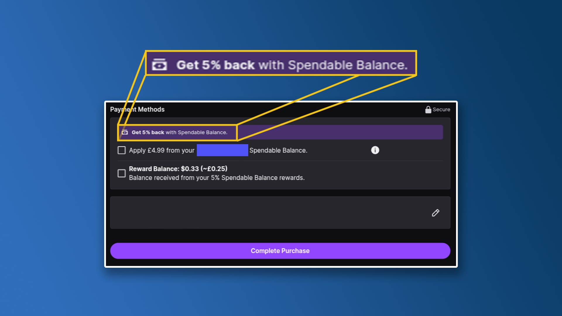 Spendable Balance Rewards