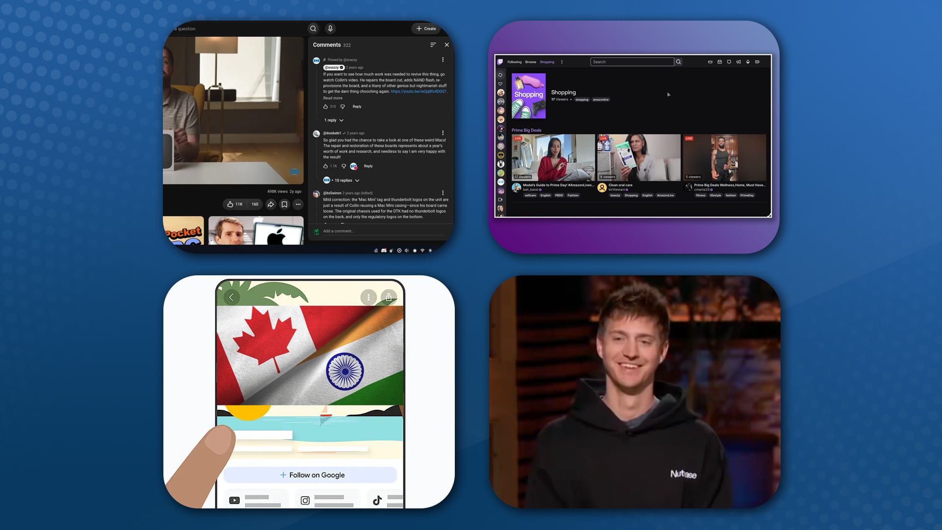 YouTube Comment View, Twitch Shopping, Google Creator Profiles Expands, + Ninja Shark Tank
