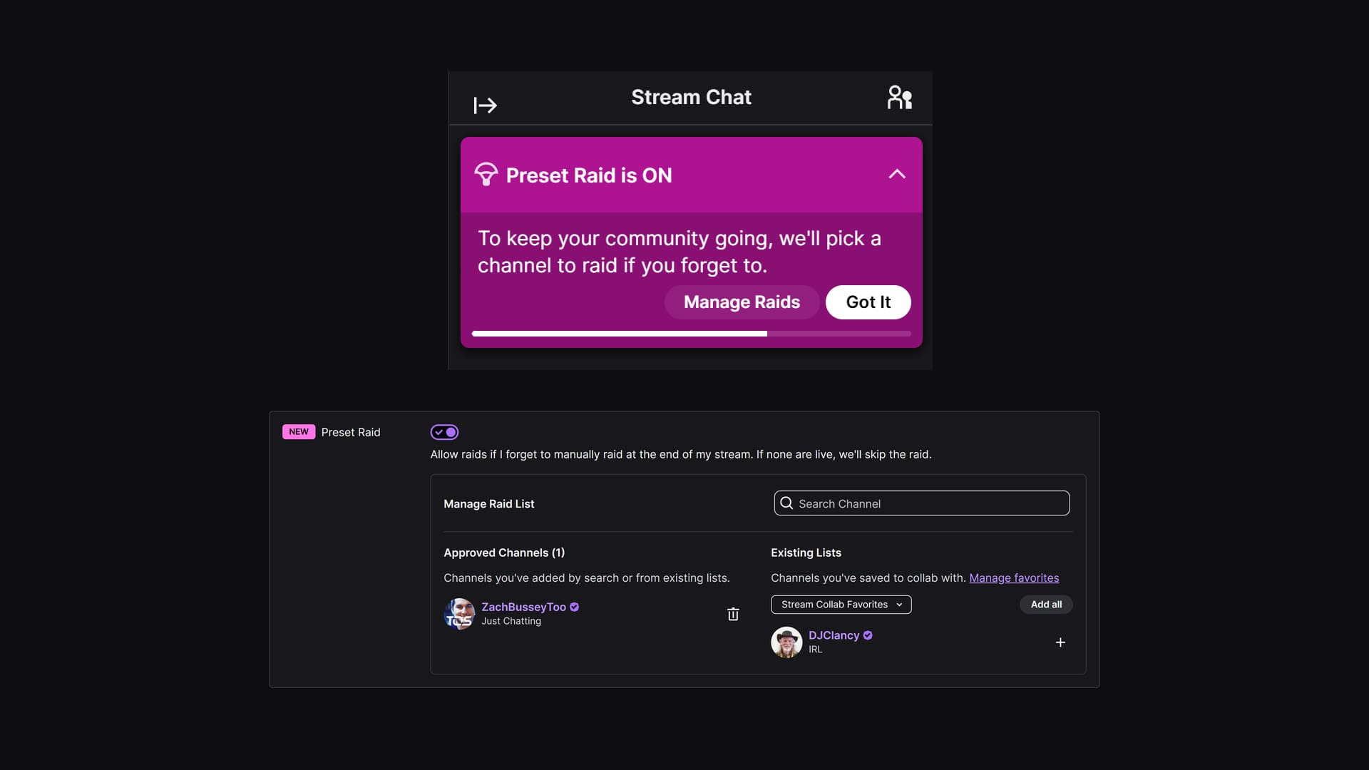 Twitch Auto Raiding