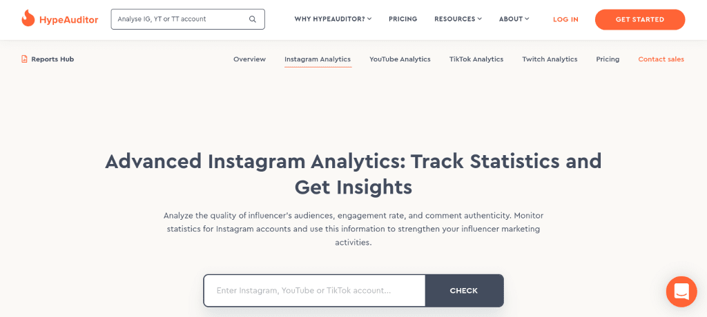 instagram analytics - HypeAuditor screenshot