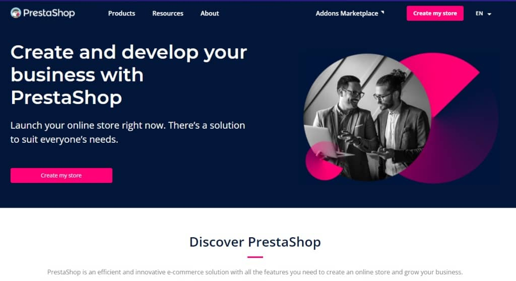 best ecommerce platform - PrestaShop screenshot