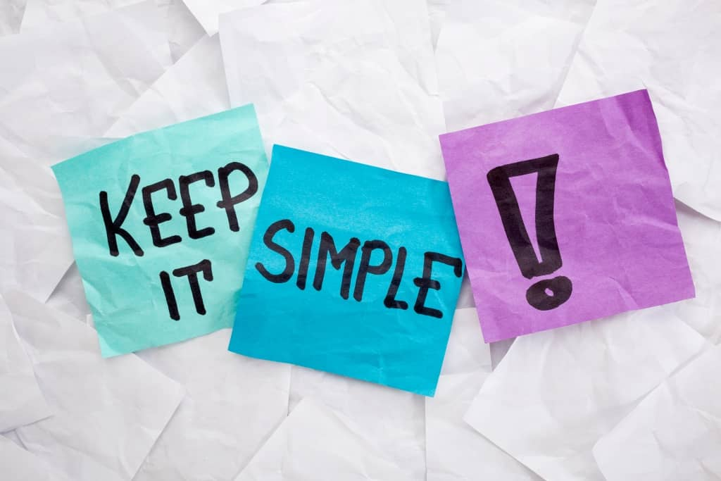 learning objective - Keep it simple