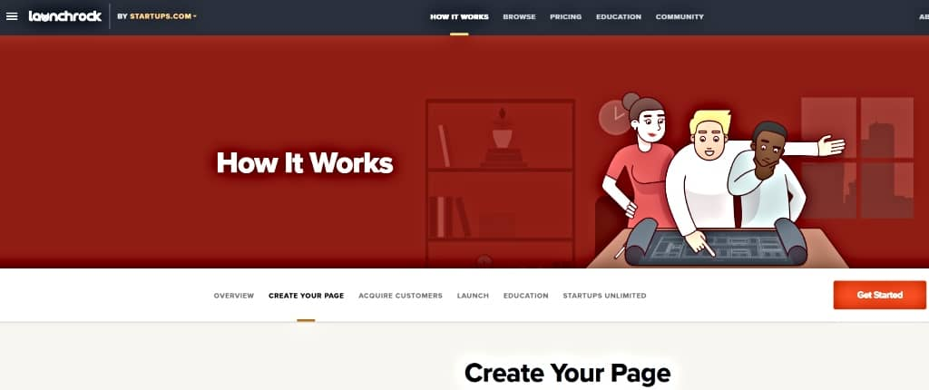 landing page builders - LaunchRock screenshot