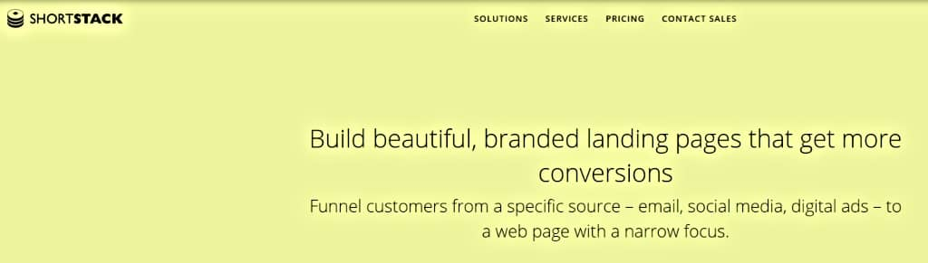 landing page builders - ShortStack