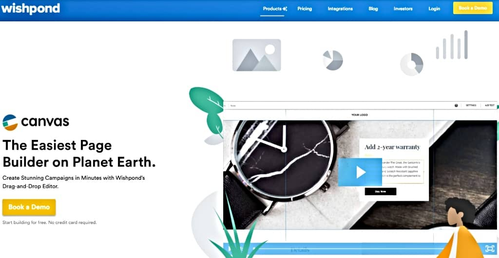 landing page builders - Wishpond screenshot