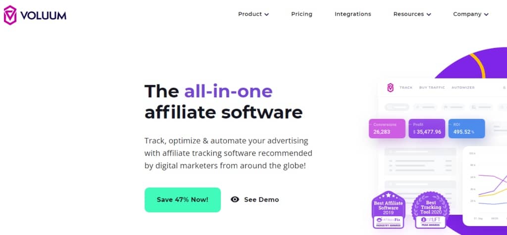 affiliate marketing tools - Voluum