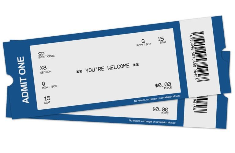 digital products - image of 2 tickets