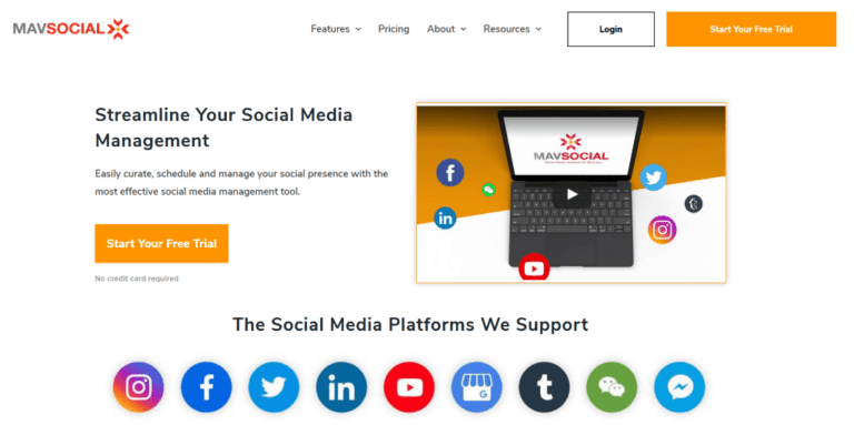 social media management - MavSocial screenshot