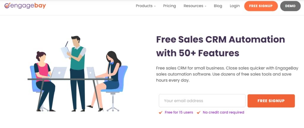 sales funnel software - EngageBay screenshot