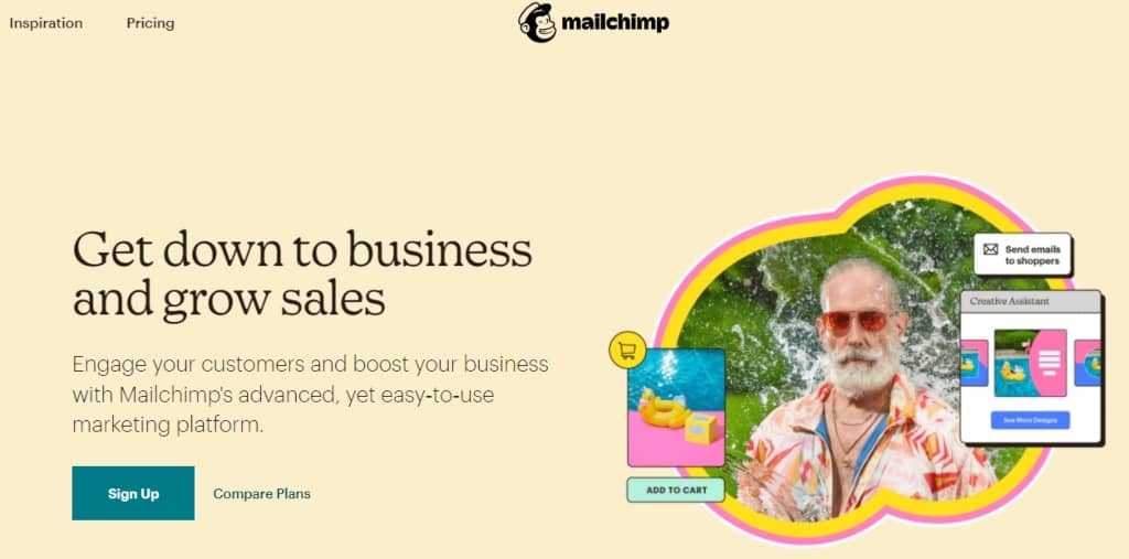 sales funnel software - Mailchimp screenshot