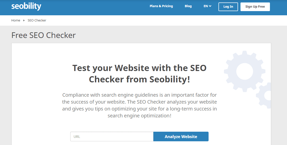 seo marketing tools - Seobility screenshot