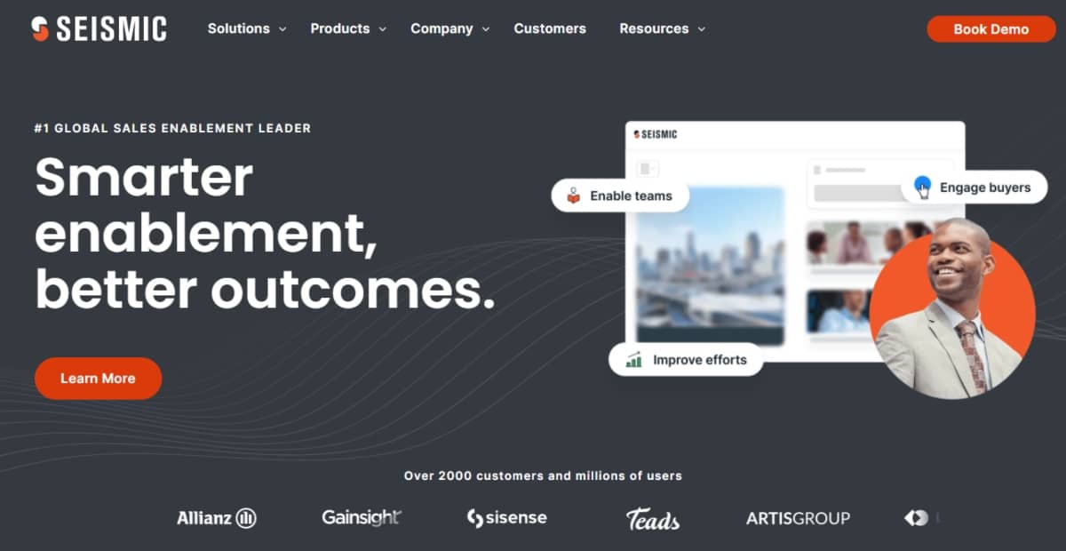 content marketing platform - Seismic screenshot