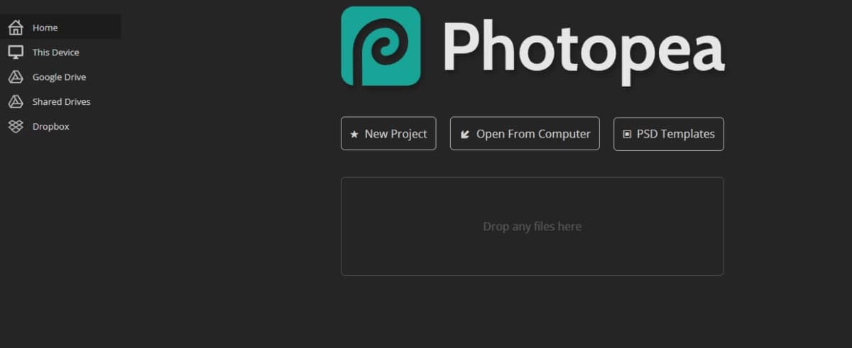 eCommerce marketing tools - Photopea screenshot