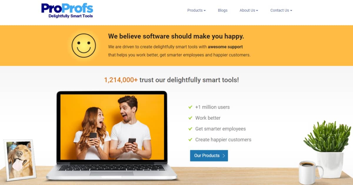 online training software - ProProfs screenshot