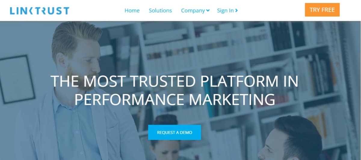 affiliate marketing software - Link Trust screenshot