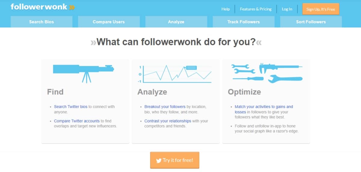 influencer marketing tools - Followerwonk screenshot