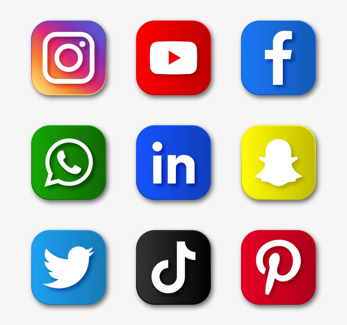 social media engagement - picture of social media platform icons