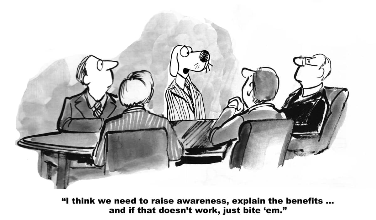 b2b social media marketing - cartoon