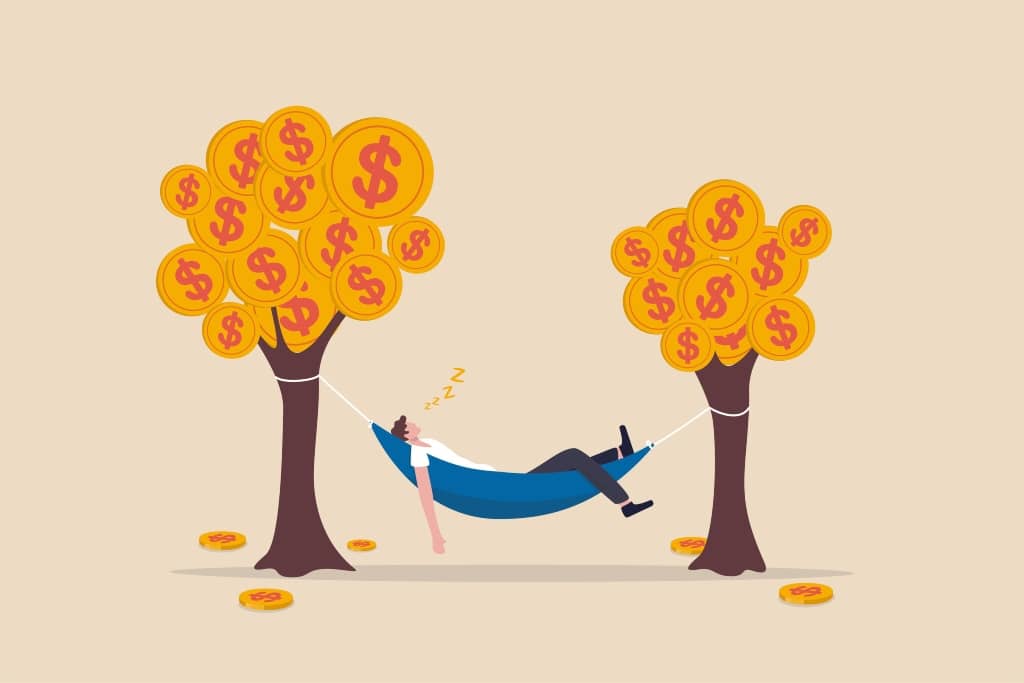 affiliate marketing - illustration of man in hammock