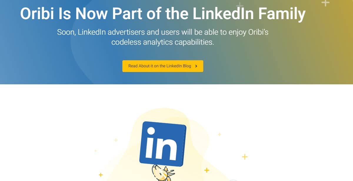 marketing analytics tools - Oribi/LinkedIn screenshot