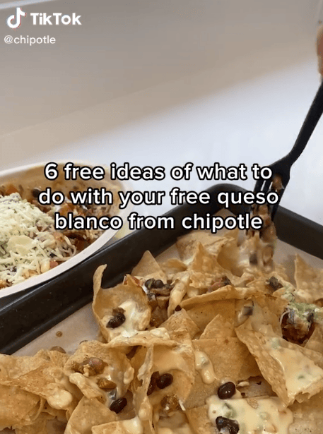 content marketing - screenshot of Chipotle's TikTok account