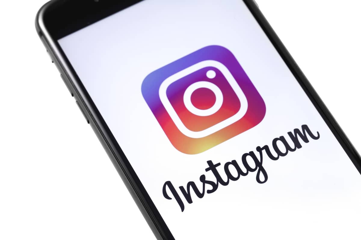 social-media-platforms - smartphone with Instagram logo