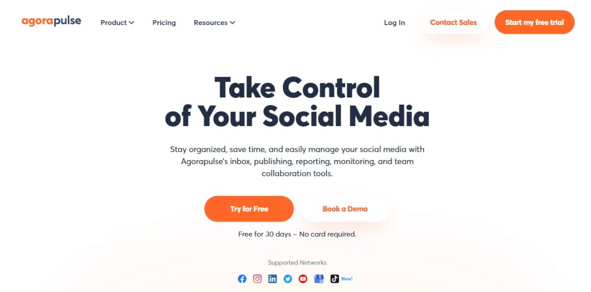 social listening tools - Agorapulse screenshot