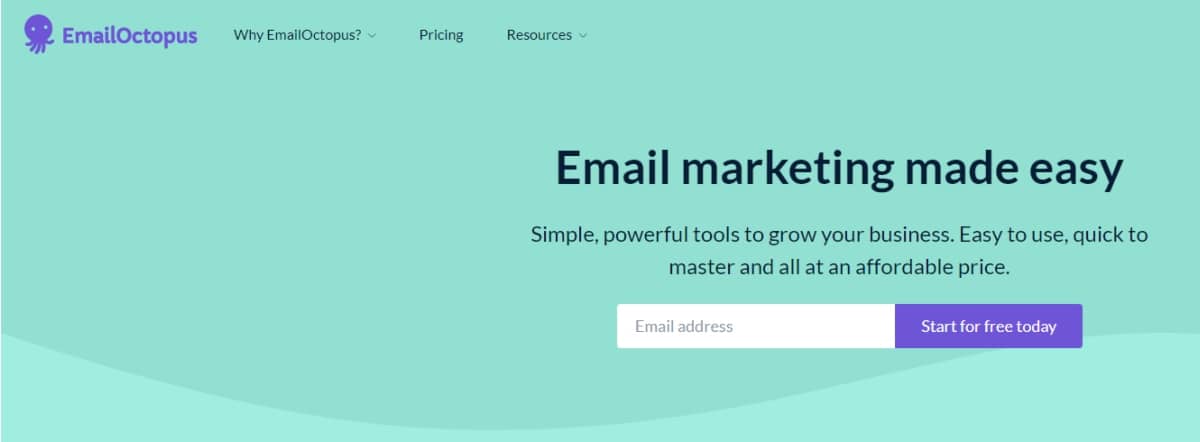 affiliate email marketing - EmailOctopus screenshot