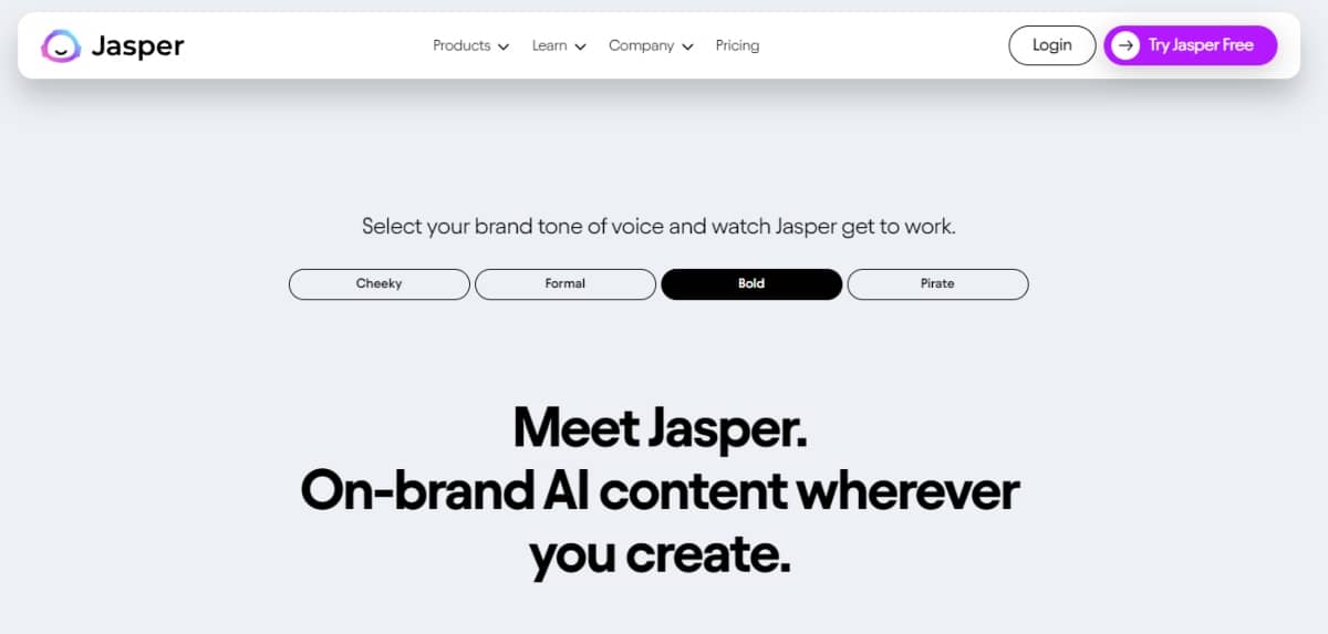 ai marketing tools - Jasper screenshot