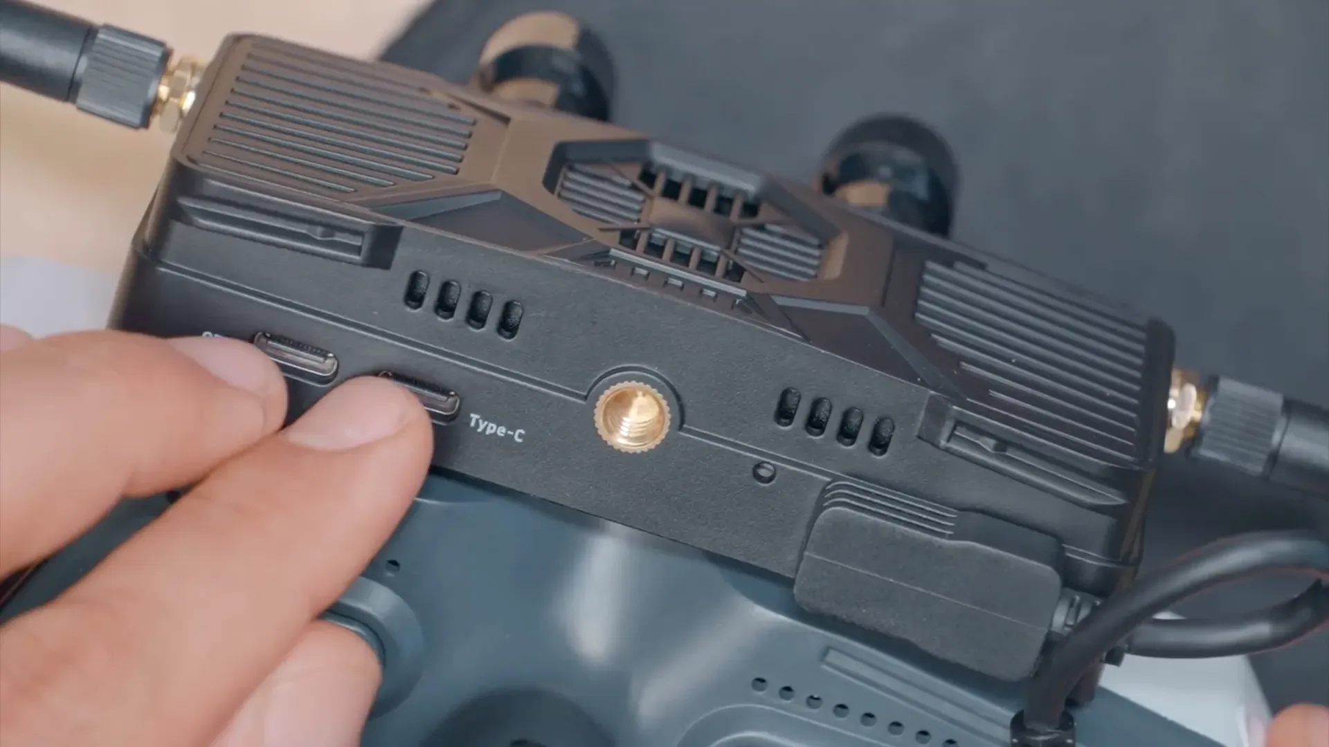 WiFiLink device button and ports for flashing mode
