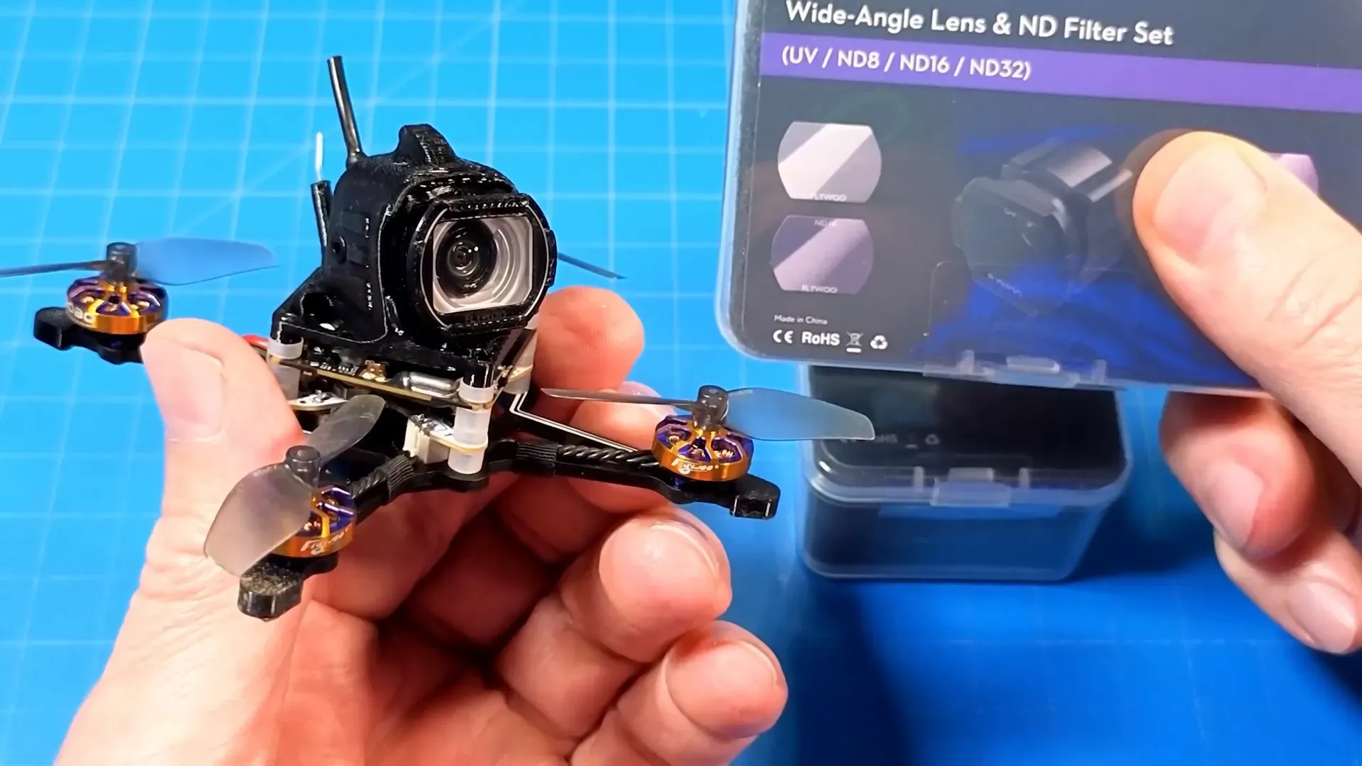 Wide angle lens adapter mounted on FireFly18