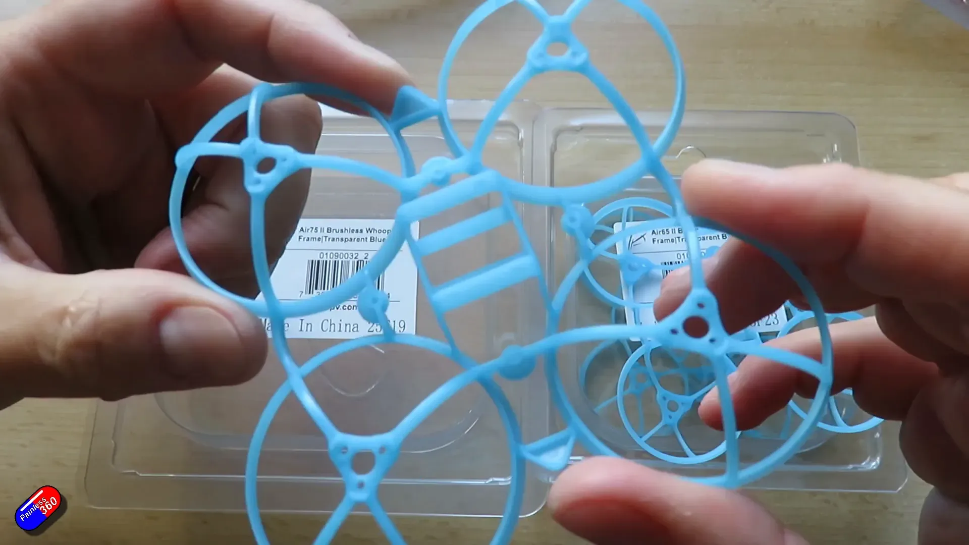 Close-up of new frame bracing and duct design for Air75 2
