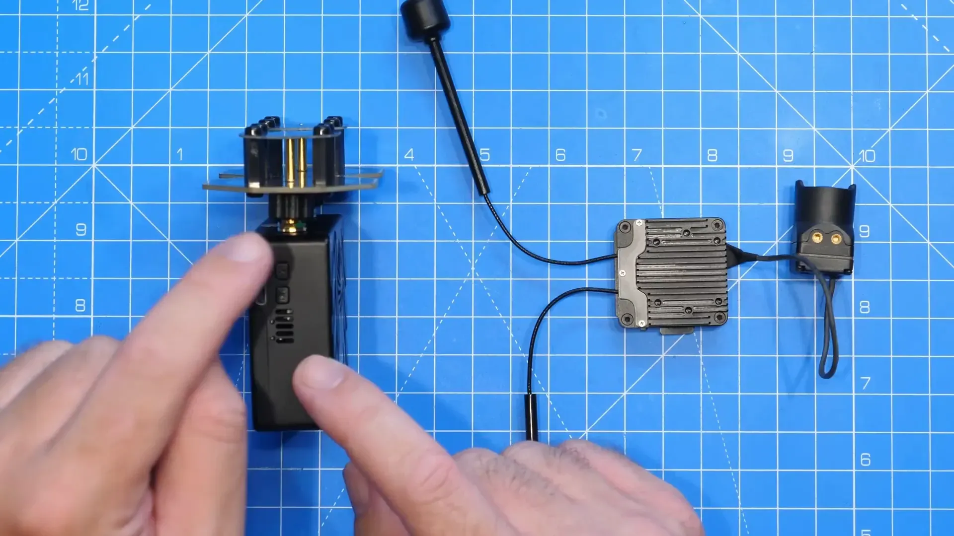 Edge T3 ground station with antennas and USB-C ports