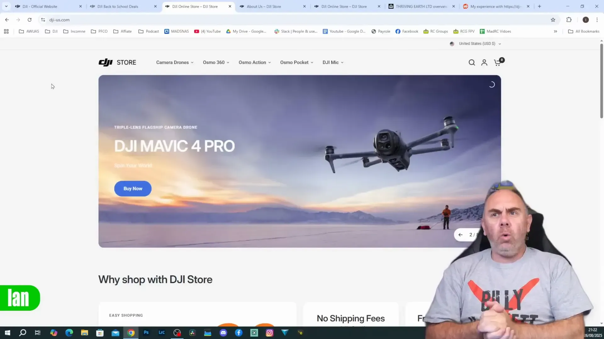 Fake domain name displayed on the suspicious site