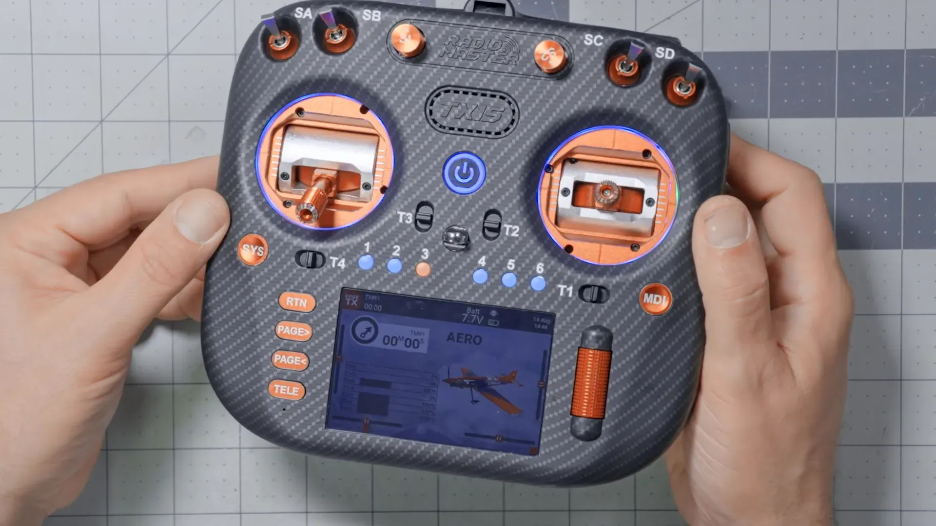 TX15 internal accelerometer demo