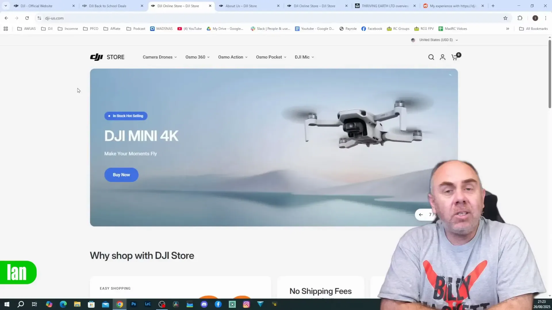 Fake site using DJI marketing images