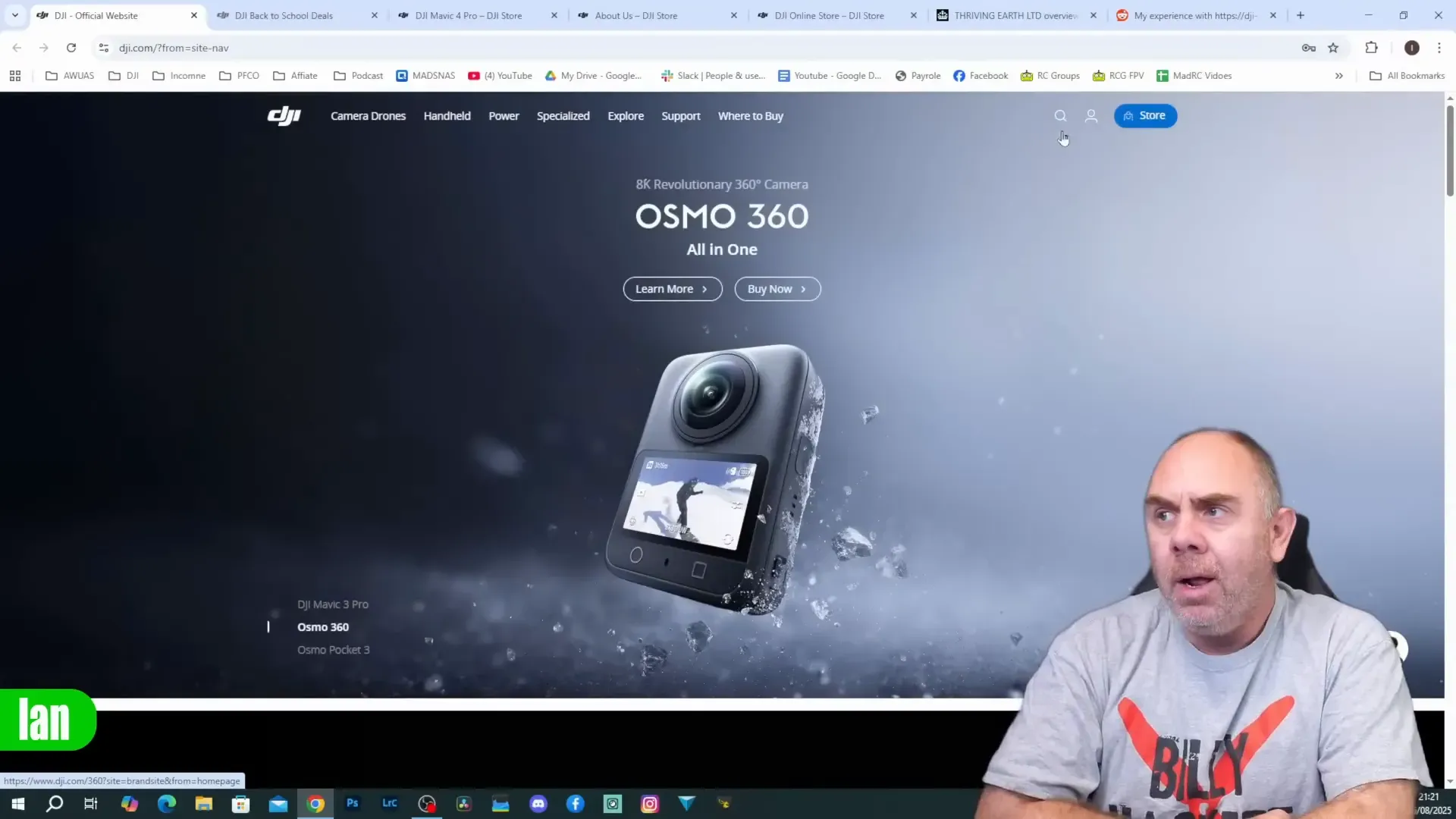Click the store button on dji.com to reach the official store