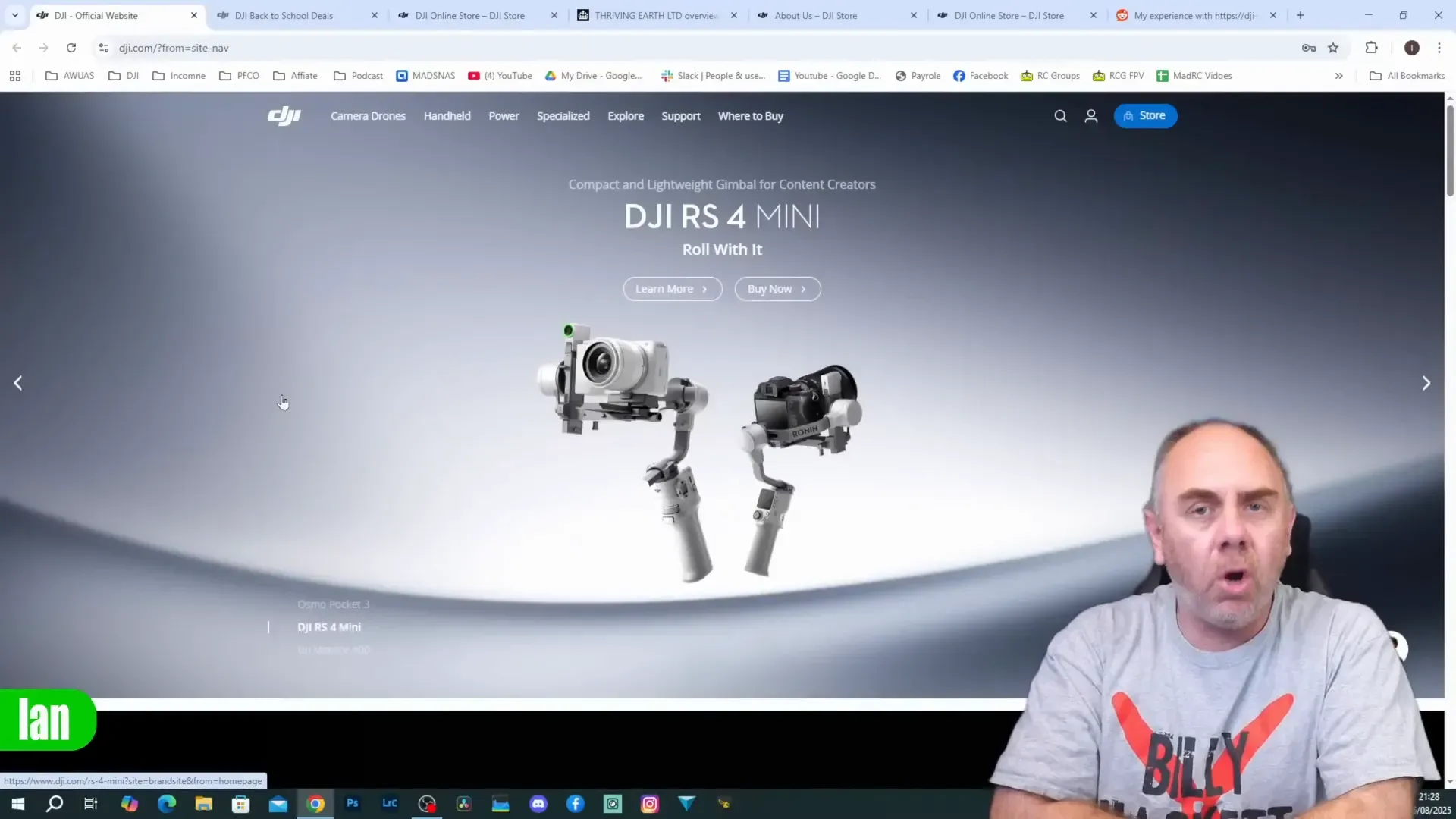 Mads urging viewers to use official DJI store links