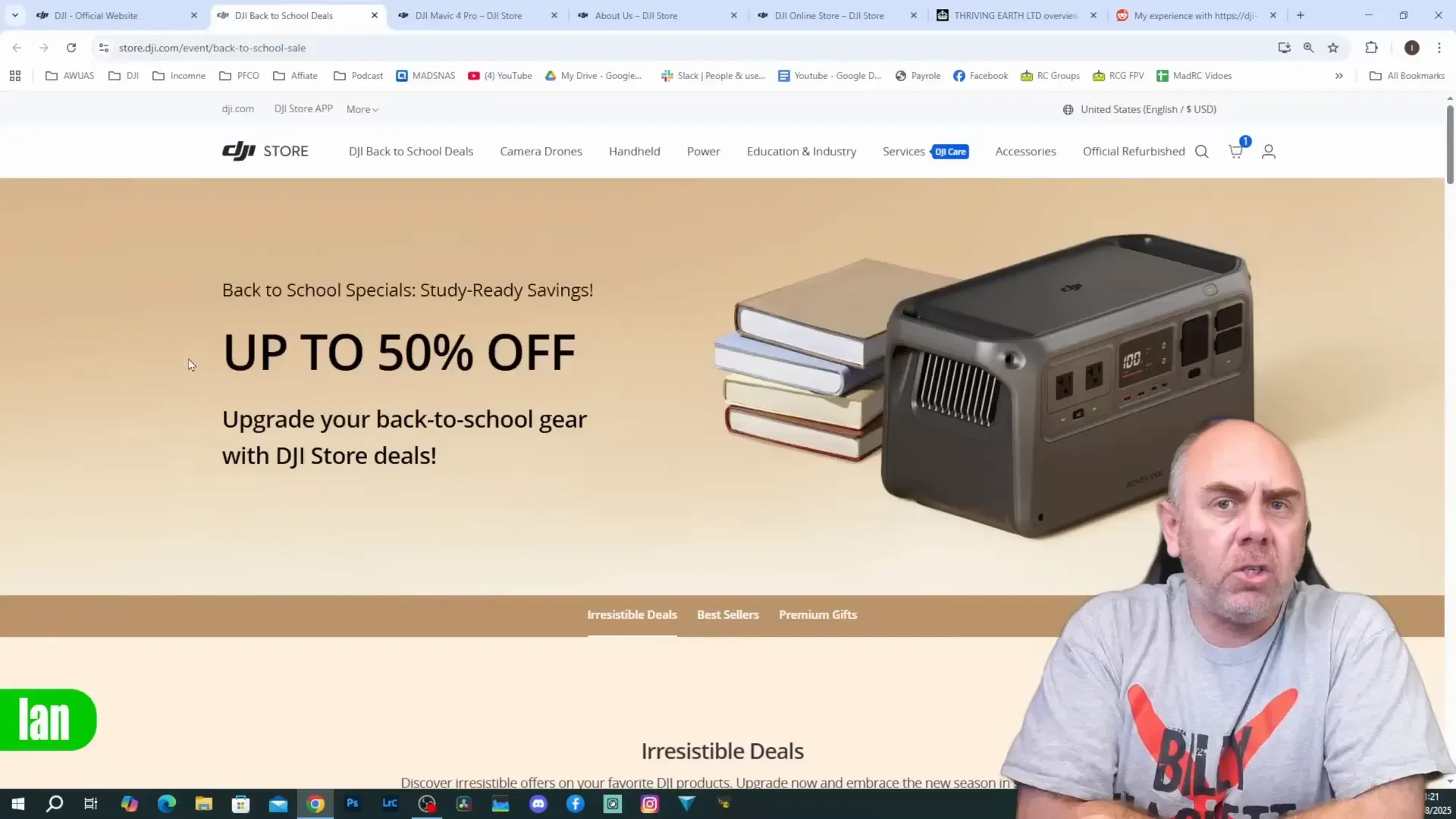 Official store domain store.dji.com displayed on dji.com