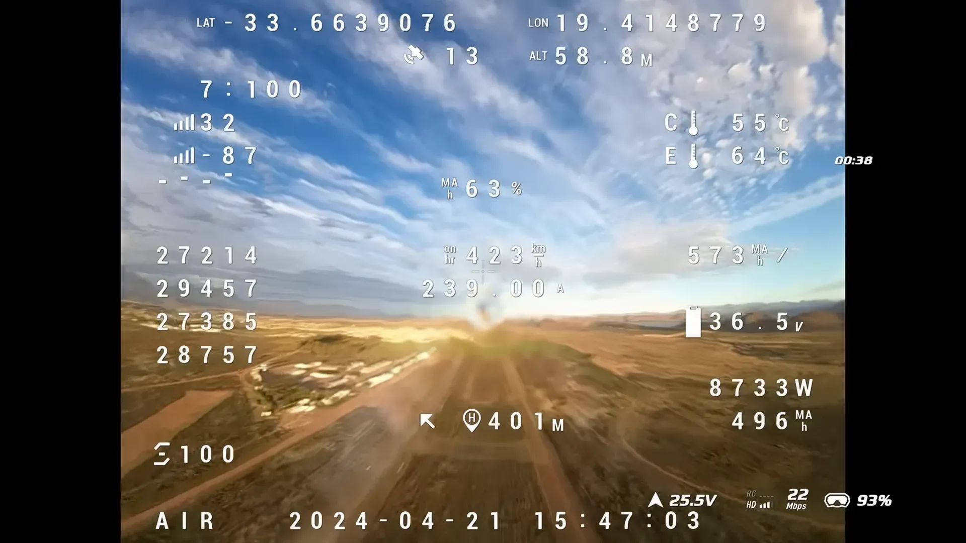 Peregrine 2 at previous 480 km/h attempt