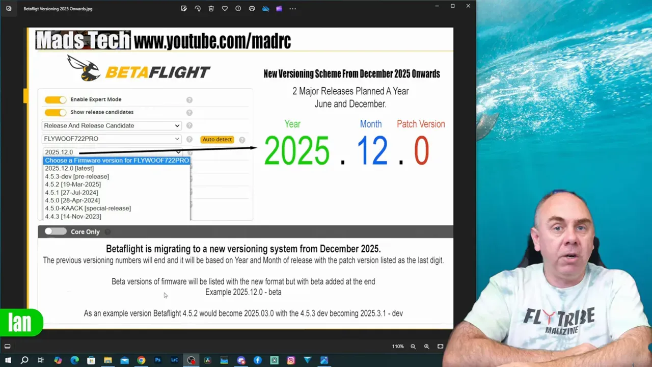 Clarification that old versions remain under old naming