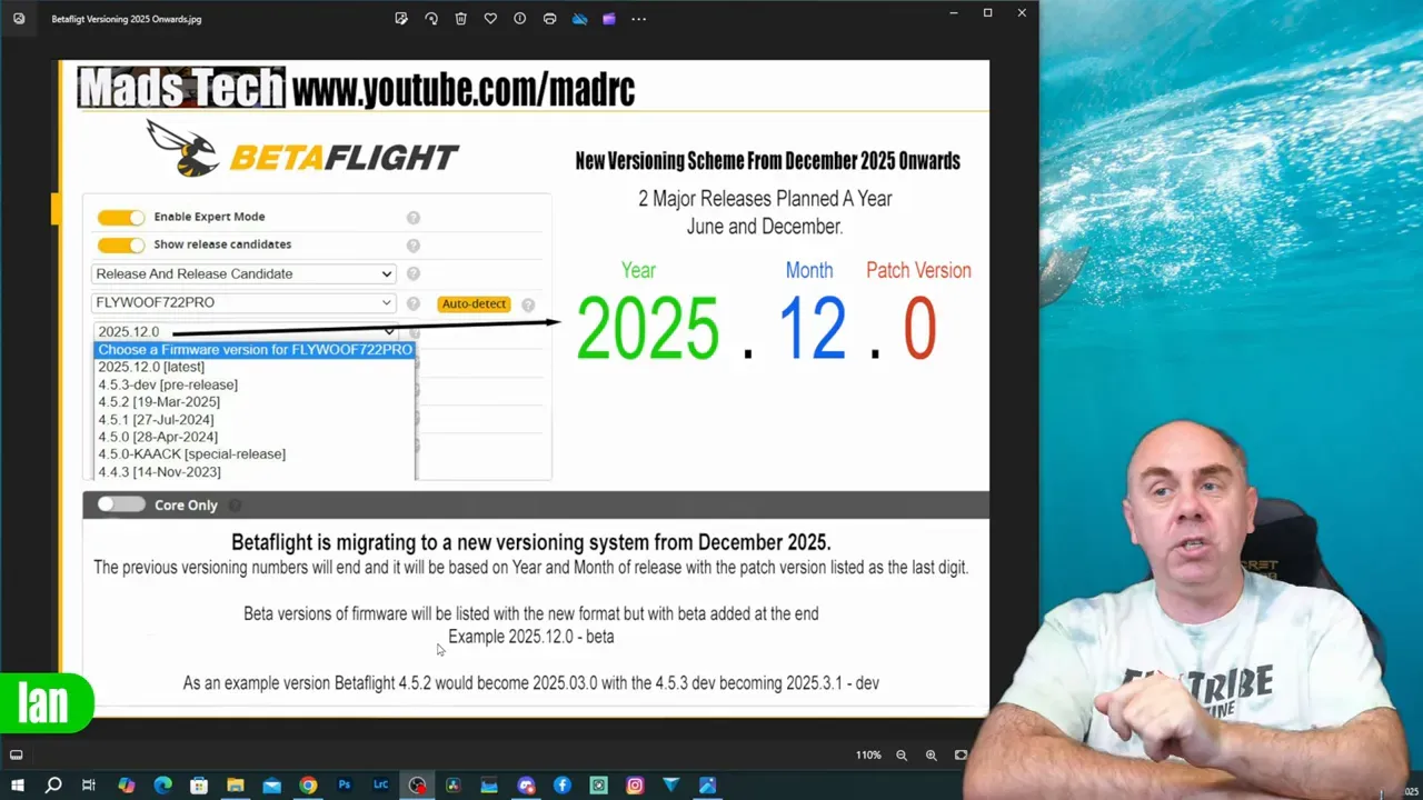 Example mapping of older versions to new date-based naming
