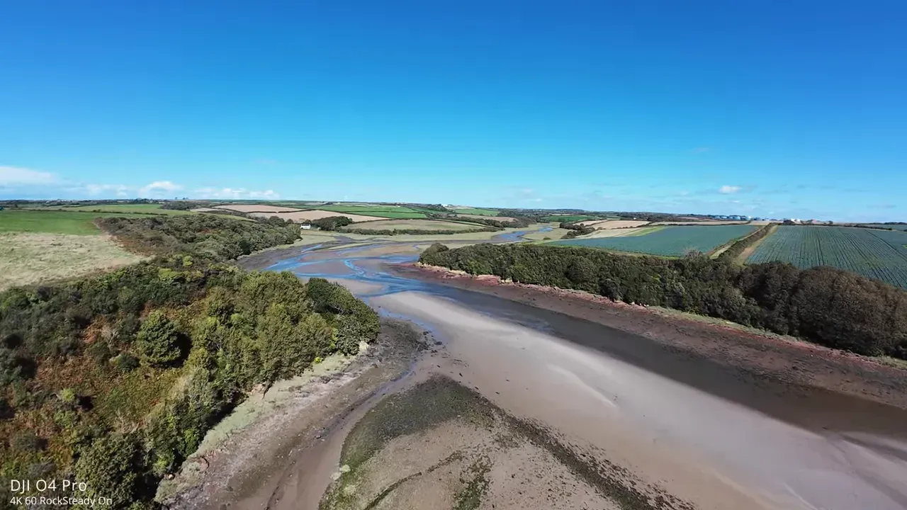 Drone in air showing stable footage with Rocksteady enabled