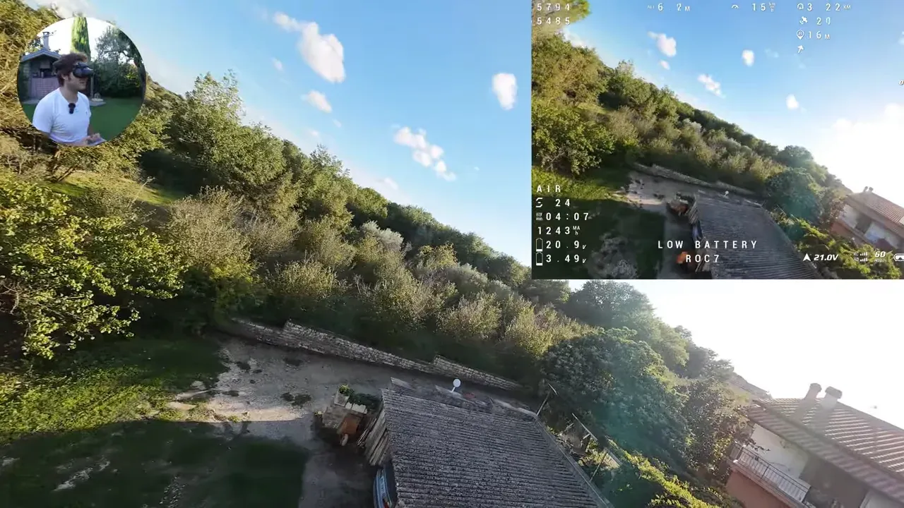 ROC7 orbiting trees at moderate speed