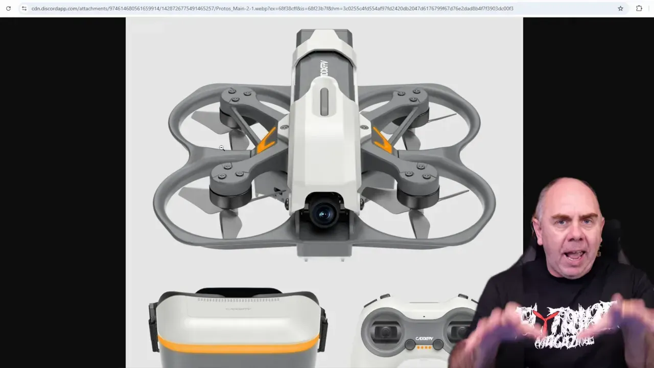 Drone lacking onboard camera compartment for recording