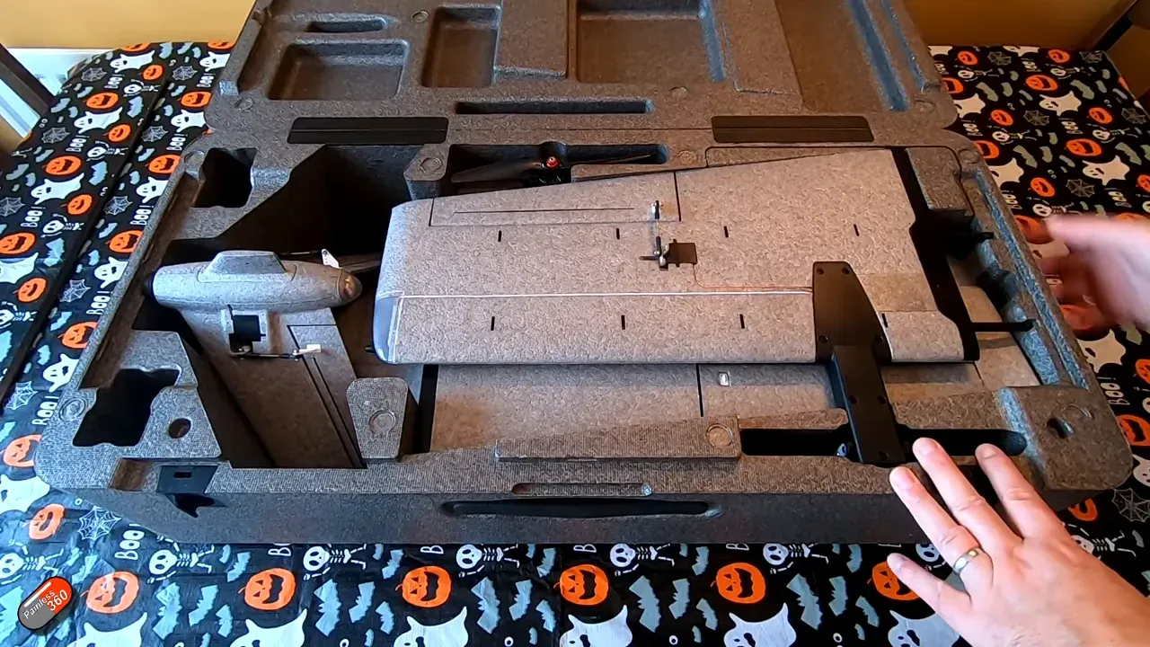 ROC Wing parts laid out in the box
